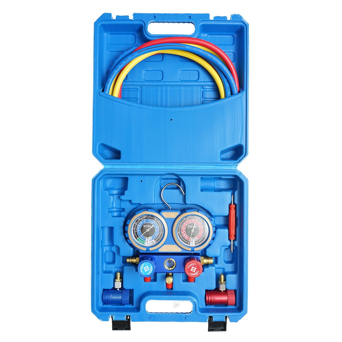 Trusa verificare si incarcare instalatii aer conditionat auto, freon R22, R32, R134a, R410a